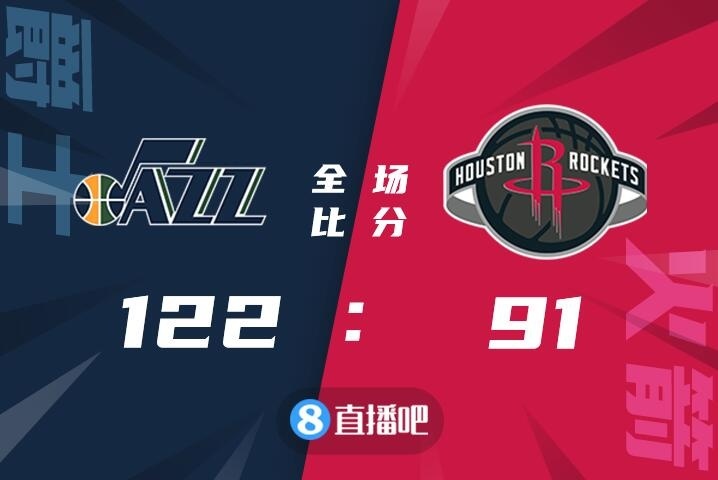 ?米切尔15分 博格达19分 爵士7人上双大胜火箭取4连胜