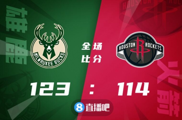 🏀字母哥41+17 波蒂斯21+8 马修斯23分 雄鹿终结火箭7连胜