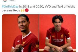 2018年和2020年的今天，范迪克和南野拓实正式加盟利物浦