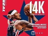 新的里程碑！奇才球星比尔职业生涯总得分突破14000分