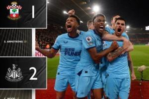 英超-吉马良斯神龙摆尾制胜伍德破门 纽卡2-1南安普顿9轮不败