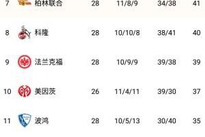 拜仁十连霸在望！德甲积分：拜仁4-1、多特1-4 拜仁剩6轮9分领跑